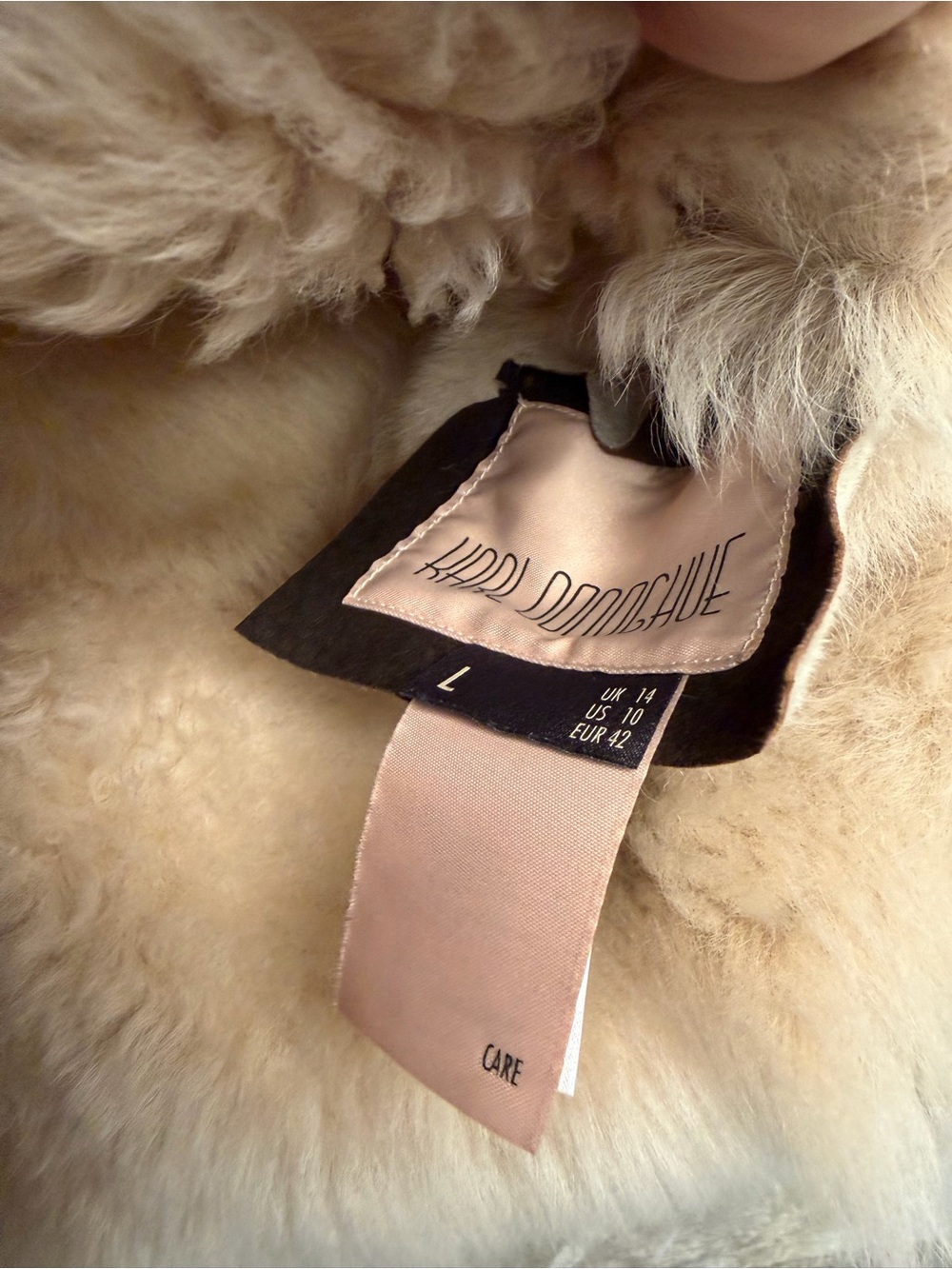 Karl Donoghue Shearling Lambskin Vest Size Large - Picture 4 of 4